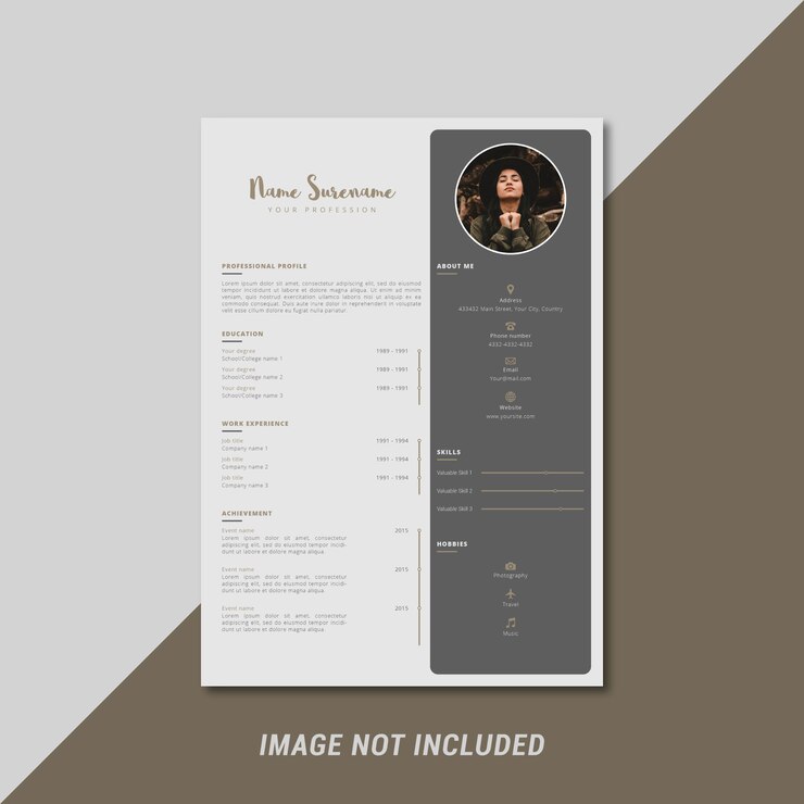 Design de modelo criativo e feminino do curriculum vitae