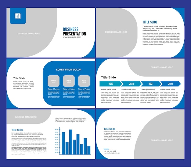Vetor design de modelo de apresentação para o seu negócio