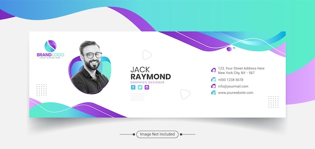 Design de modelo de assinatura de email profissional