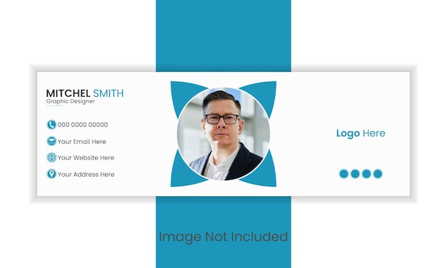 Design de modelo de assinatura de email profissional