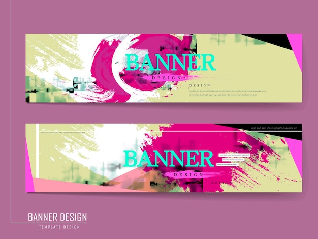 Vetor design de modelo de banner abstrato