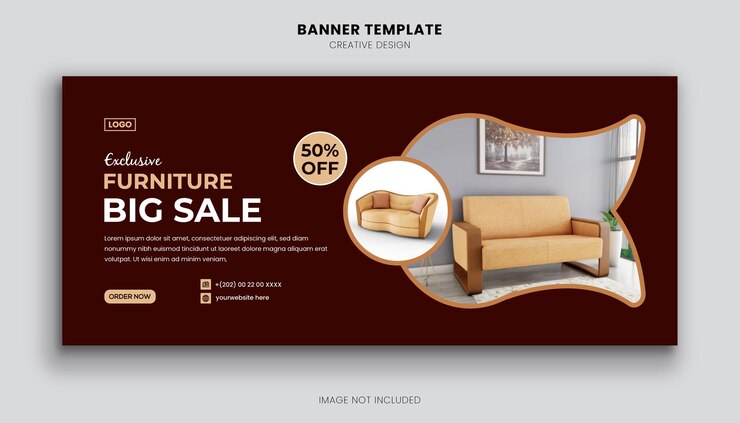 Vetor design de modelo de banner da web de móveis