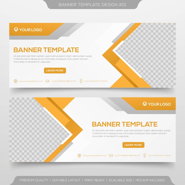 design de modelo de banner da web