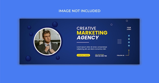 Design de modelo de banner de capa de facebook de marketing criativo