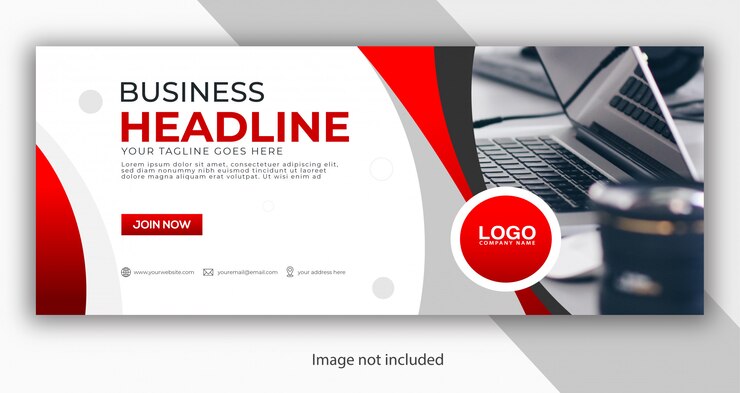 Design de modelo de banner de negócios abstratos