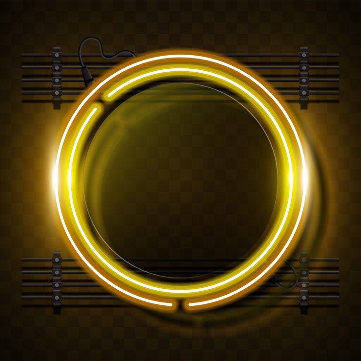 Vetor design de modelo de banner de néon.