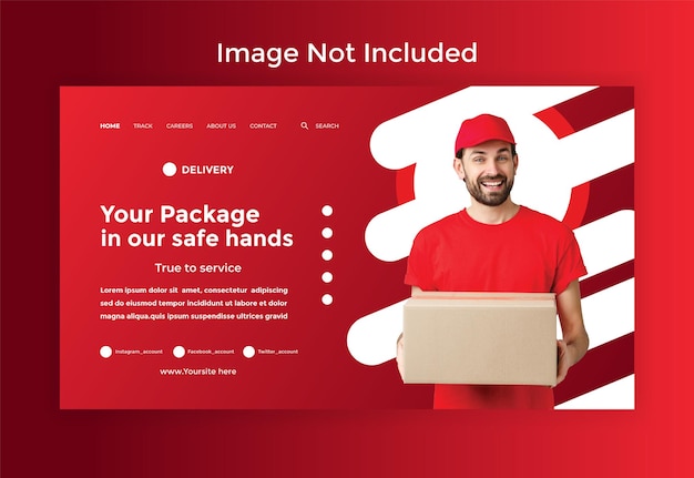 design de modelo de banner de serviço de entrega
