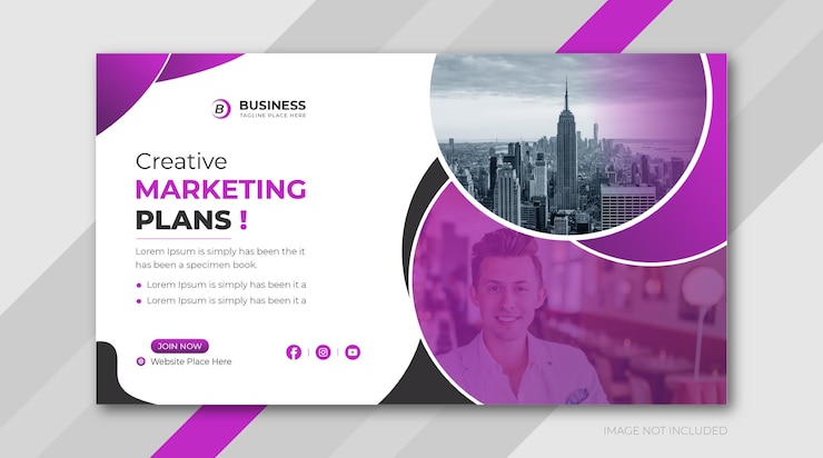 Vetor design de modelo de banner de site de negócios corporativo moderno