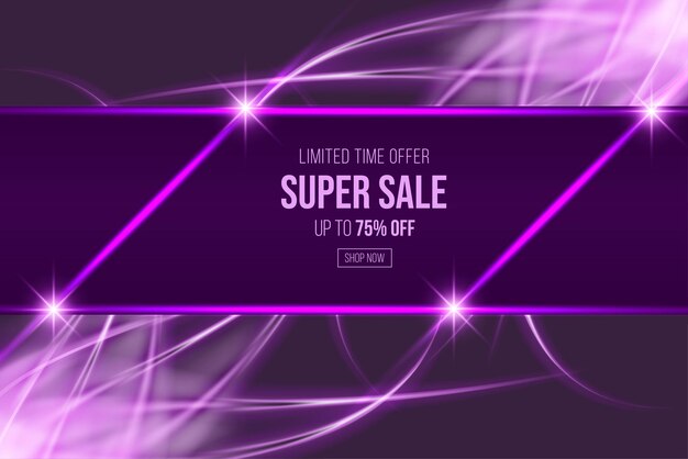 Design de modelo de banner de super venda para promoções de mídia e promoção de mídia social