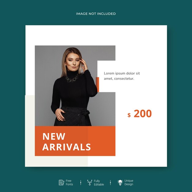 Design de modelo de banner de venda de moda Anúncios promocionais de venda e desconto elegantes
