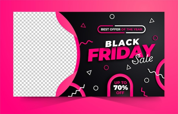 Design de modelo de banner de venda de sexta-feira negra