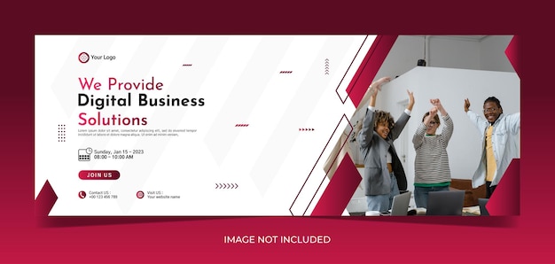 Design de modelo de banner moderno para webinar de negócios