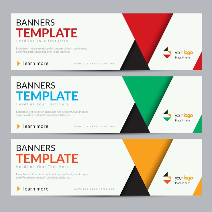 Design de modelo de banner web abstrata ou design de cabeçalho