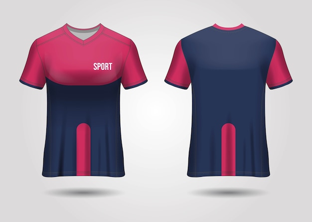 Vetor design de modelo de camisa esportiva