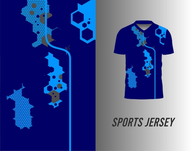 Vetor design de modelo de camisa para esportes e esportes