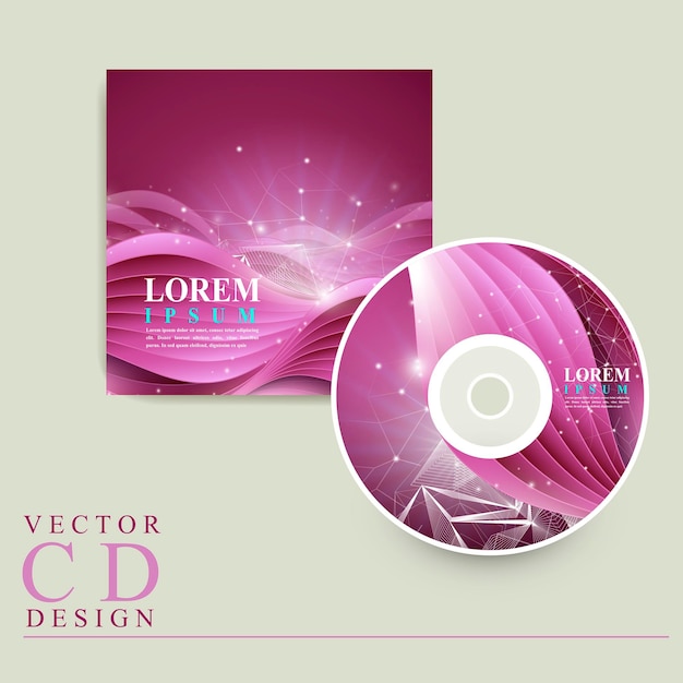 Vetor design de modelo de capa de cd moderno