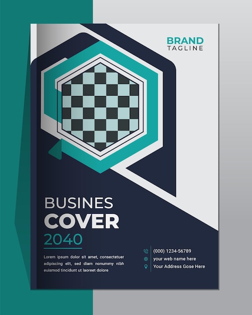 Vetor design de modelo de capa de livro de negócios corporativos