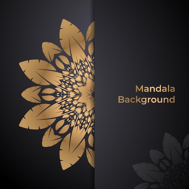 Design de modelo de capa de mandala de luxo