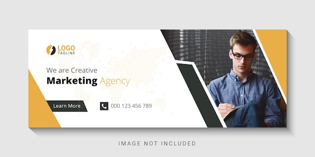 Design de modelo de capa do Facebook de marketing digital vetorial