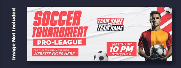 Design de modelo de capa promocional de torneio esportivo
