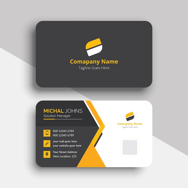 Vetor design de modelo de cartão de visita de identidade corporativa