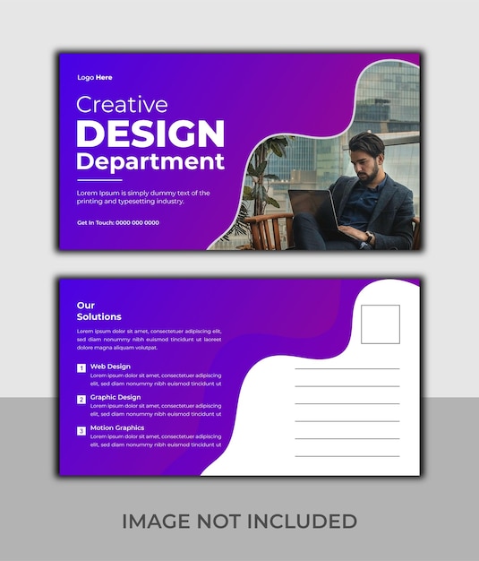 Vetor design de modelo de cartão postal de negócios corporativos.