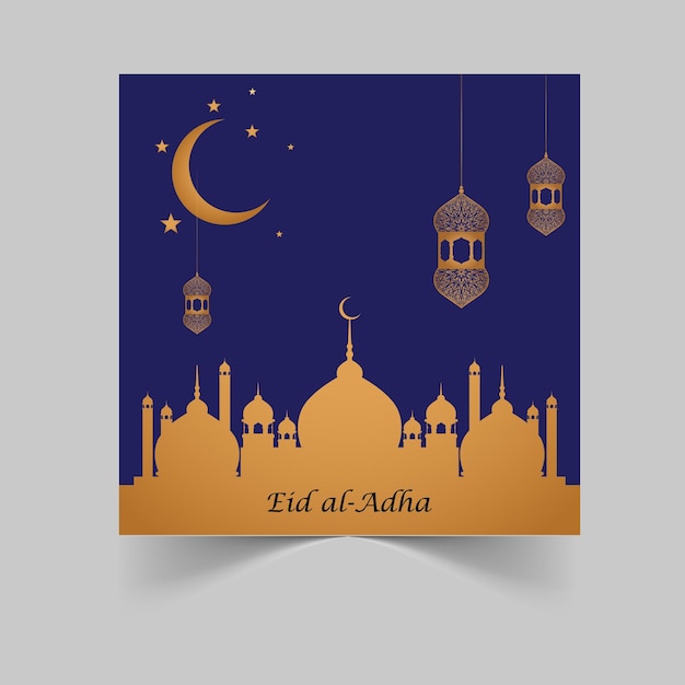 Design de modelo de cartaz celebrado eid al adha 2022