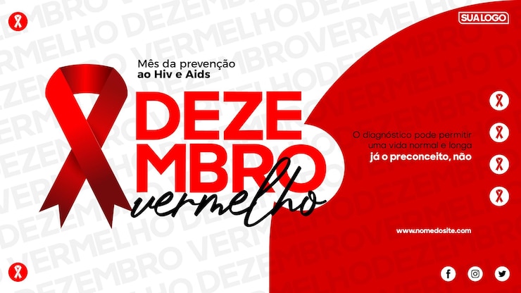 Vetor design de modelo de cartaz de prevenção mundial do hiv aids