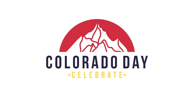 Design de modelo de celebração do dia do logotipo do colorado
