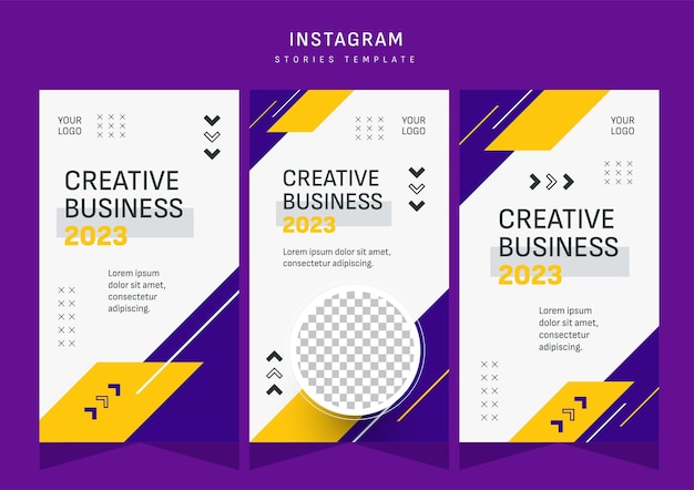 Design de modelo de coleção de histórias do instagram