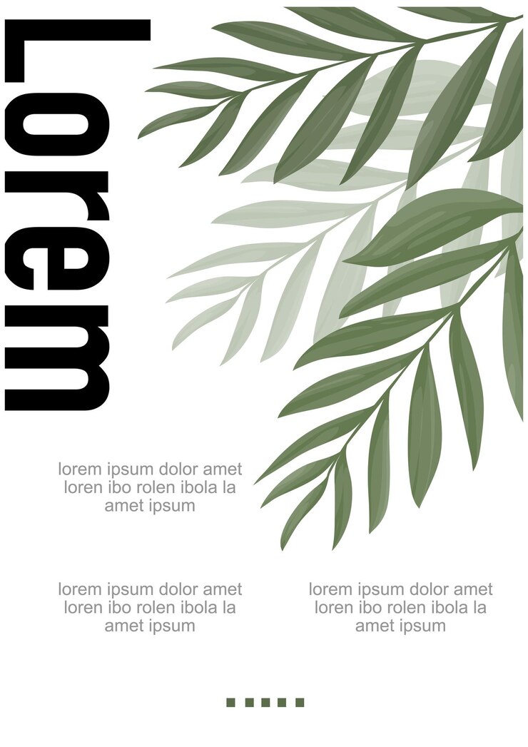 Vetor design de modelo de conceito de folheto de natureza tropical