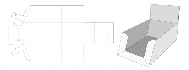 Design de modelo de corte de caixa de exibição