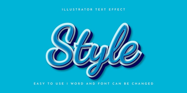 Design de modelo de efeito de texto editável do ilustrador de estilo