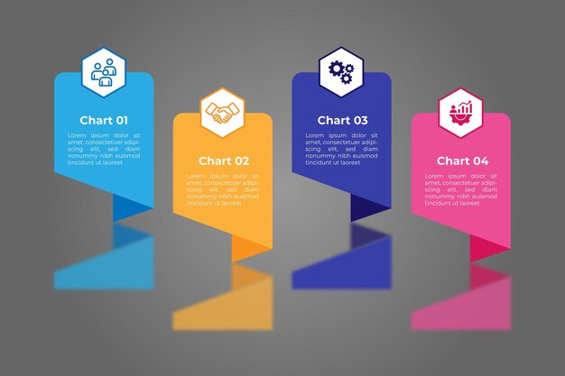 Design de modelo de elemento de infografia de negócios corporativos