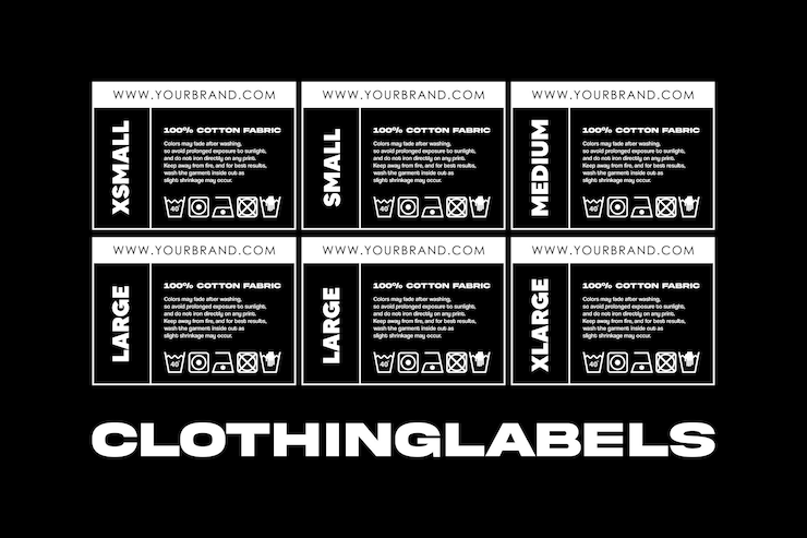 Vetor design de modelo de etiqueta vetorial de t-shirt de roupas