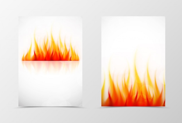 Vetor design de modelo de folheto frente e verso de fogo