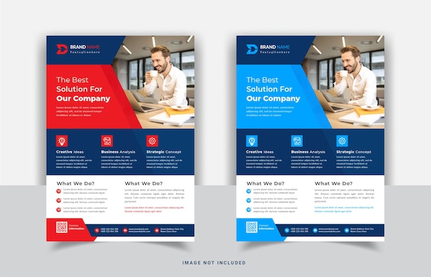 Design de modelo de folheto para negócios corporativos modernos