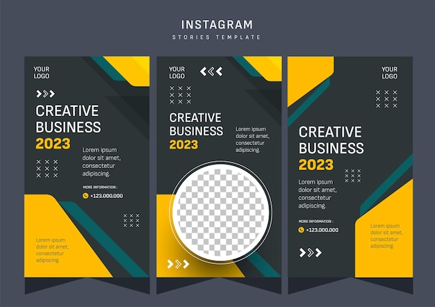 Design de modelo de história do instagram de negócios