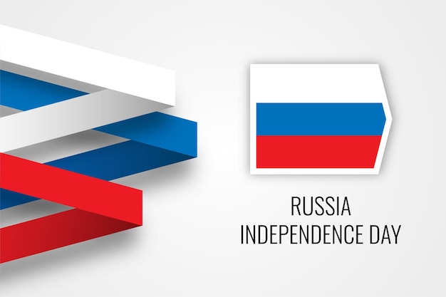 Design de modelo de ilustração de fundo do dia da independência da rússia