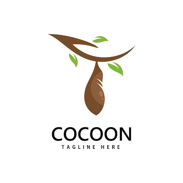 Design de modelo de ilustração de ícone de vetor de logotipo cocoon