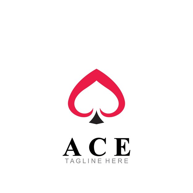 Design de modelo de ilustração vetorial de ícone de logotipo ace