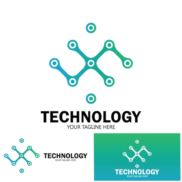 Vetor design de modelo de ilustração vetorial de ícone de tecnologia de circuito de suporte