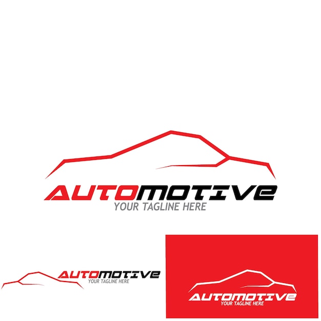 Design de modelo de ilustração vetorial de logotipo de ícone de carro automotivo