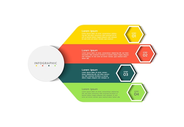 Vetor design de modelo de infografia de negócios colorido