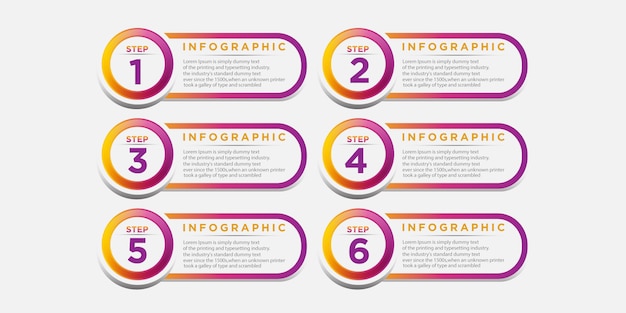 Design de modelo de infográfico de negócios com elementos do círculo conectado