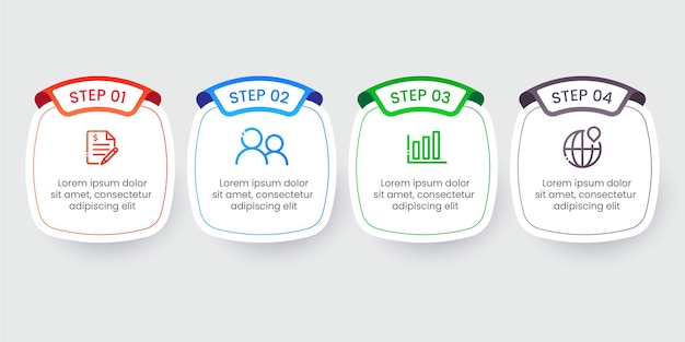 Design de modelo de infográfico de negócios