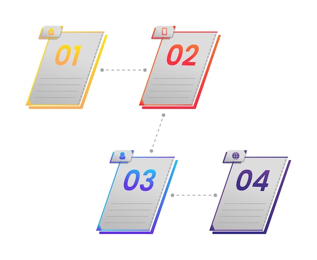 Design de modelo de infográfico vector 4 grátis