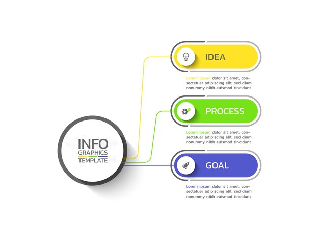 Design de modelo de infográficos de negócios vetoriais