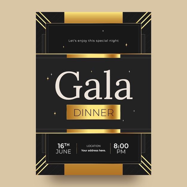 Design de modelo de jantar de gala de luxo