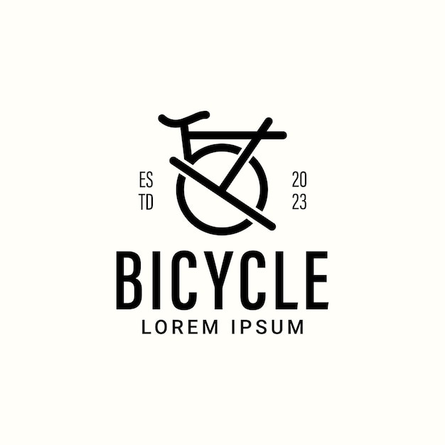 Design de modelo de logotipo de bicicleta vetorial